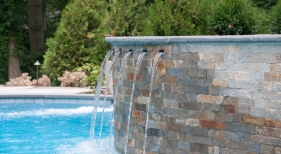 Pool and Spa with scuppers
